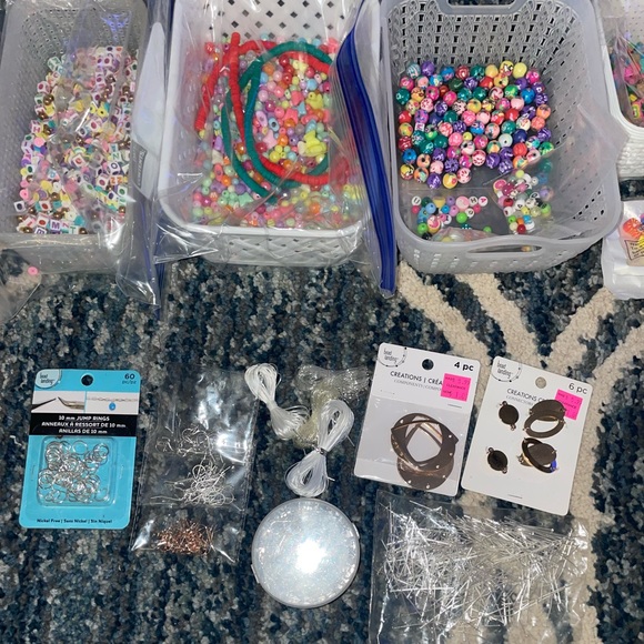 Bulk jewelry making tools wire clasps earrings gems hooks string beads - Picture 4 of 16